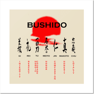 7 virtues of bushido Posters and Art